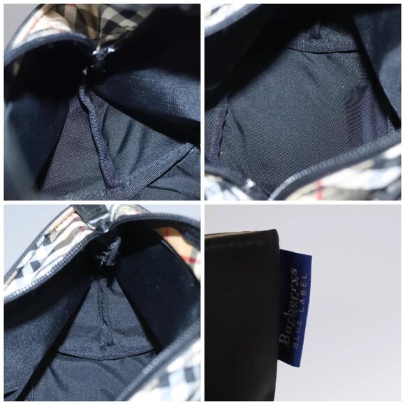Burberrys Blue Label Mini Hand Bag Nylon Black Auth - Picture 15 of 16